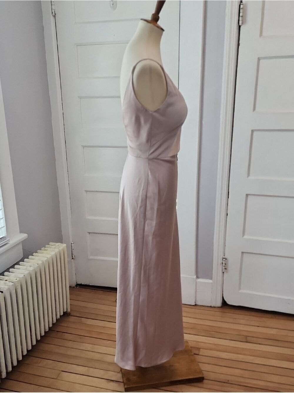 Jenny Yoo Marla Dress Luxe Satin Prom Bridesmaid Dress- Prosecco, Size 6 - Picture 8 of 16